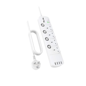 UKCA 4 6 Anh Ổ Cắm Mở Rộng Chì Tuya Thông Minh Wifi 4 Ổ Cắm Anh Loại 6 Gang Nguồn Điện Mở Rộng Chì 6 Cách Anh Ổ Cắm Điện Với LED - Product Image 4