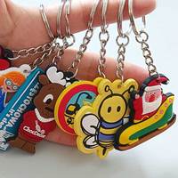 Porte-clés personnalisés en caoutchouc PVC de toutes sortes de personnages, 2D 3D, anime, vente en gros, accessoires de porte-clés en PVC souple, porte-clés de dessin animé