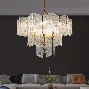 Lámpara de Araña Moderna de Cristal Ovalado para Comedor, Dormitorio o Villa, Estilo Postmoderno, Lujo Ligero, Modelo HM-GG-C-6057 - Product Image 6