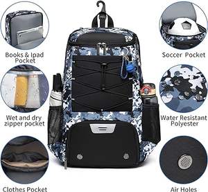 Sac à dos de skateboard/sac à dos de sport de football personnalisé OEM 2025 le plus vendu avec imprimé floral, taille personnalisée, vente en gros - Product Image 1