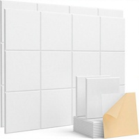 Panneaux acoustiques muraux insonorisants ZhenFornos modernes en polyester auto-adhésifs haute densité NRC 0.5 pour l'isolation acoustique Blanc 18