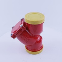 Filtre à eau manuel à impuretés DN50-DN200 rouge pour système de lutte contre l'incendie-Filtre à vanne Y avec vannes à vanne