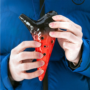 Ocarina <span class=keywords><strong>de</strong></span> cerámica <span class=keywords><strong>de</strong></span> 12 agujeros, instrumento musical <span class=keywords><strong>de</strong></span> alta calidad con patrón <span class=keywords><strong>de</strong></span> onda <span class=keywords><strong>de</strong></span> tono Alto C, instrumento <span class=keywords><strong>de</strong></span> enseñanza <span class=keywords><strong>de</strong></span> estilo antiguo - Product Image 6