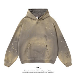 High Street Cool <span class=keywords><strong>Guy</strong></span> Hoodie 100% Coton Gradient Design Trendy INSYN Washed Damage Effect Thick Ink-Sparyed Hommes Femmes - Product Image 6