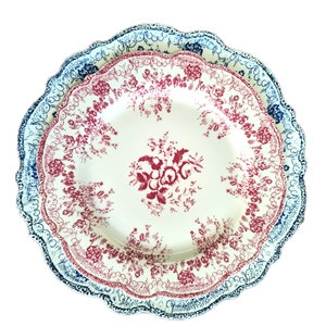 Exquisitos Juegos de Vajilla de Porcelana Nueva para Fiestas y Bodas, con Borde de Flores, Estilo Romántico, Venta al por Mayor, OEM, ODM Disponible - Product Image 6