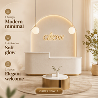 Meubles de bureau de haute qualité, comptoir de réception en bois, comptoir de réception moderne blanc pour salon de beauté