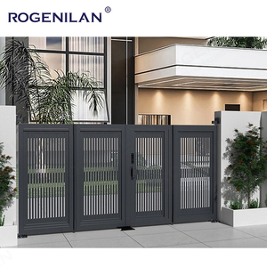 Rogenilan Aluminium Villa Résidentielle Cour Maison Électrique Sans Piste <span class=keywords><strong>Portail</strong></span> Coulissant Allée Entrée Clôture Porte Designs - Product Image 2