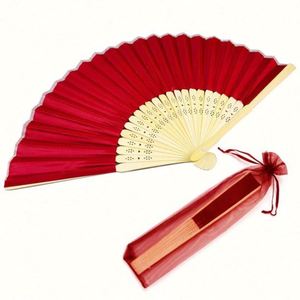 Abanicos Plegables de Bambú con Diseños Impresos y Técnica de Pintura para Decoraciones de Bodas, Fiestas y Baile de Verano - Product Image 4