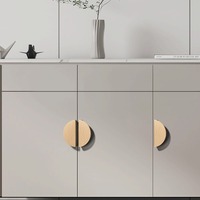 Poignée de meuble moderne en alliage d'aluminium 95 mm, finition or brossé, durable, installation facile, barre de tirage pour armoire de cuisine et penderie