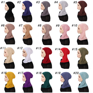ผ้าคลุมศีรษะคอตตอนสีล้วน,ผ้าคลุมศีรษะมุสลิมนินจาหมวกฮิญาบข้างใน