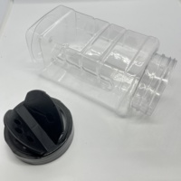 Bocaux carrés vides en PET de qualité alimentaire 8/15 oz, flacons de rangement en plastique en vrac pour épices, herbes, sel, poivre