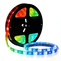 12V-1.5A-5050RGB-30D/M-IP65-5M-24 Tombol Remote Kontrol USB Dapat Dipotong WS2812B Lampu LED String