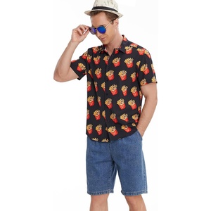 Camisa Hawaiana de Manga Corta para Hombre, con Logotipo Personalizado, Transpirable, Diseño de Camiones de Comida, Estilo Tropical y Casual - Product Image 6