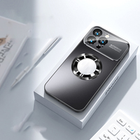 Coque de téléphone magnétique au design luxueux avec objectif d'appareil photo à grande fenêtre à mise au point automatique, verre AG, pour iPhone 13 14 15 Pro Max