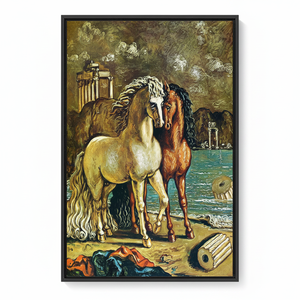 Printed Canvas Artwork: Apollo's Horses Stained Glass Art Reproduction,<b>BLACK</b> <b>FRAMED</b> CANVAS - Product Image 2