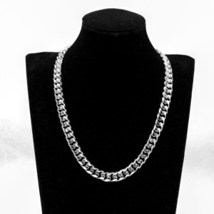 เครื่องประดับเงินแท้ 925 ของขวัญสุดพิเศษ สร้อยคอฮิปฮอปประดับโมอิสซาไนต์สั่งทำได้ - Product Image 5