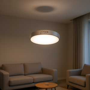 Plafonnier encastré moderne 12 pouces 2880LM 2700K-6500K LED réglable en aluminium avec contrôle par application, montage en surface - Product Image 2