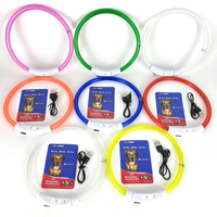 Collier lumineux pour chien avec fibre optique rechargeable par USB, collier LED pour animaux de compagnie, collier anti-perte lumineux rechargeable par USB