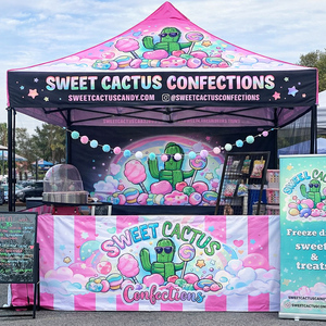 Gazebo Pieghevole Personalizzato in Poliestere Oxford Impermeabile, Tenda Pop-Up per Eventi Sportivi e Feste all'Aperto 10x10 - Product Image 2