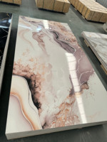 HANGXU impression 3D panneau en marbre PVC pour décoration projet intérieur panneau décoratif en marbre PVC UV