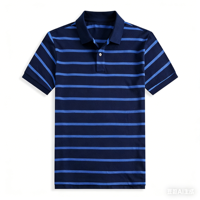 Herenshirts groothandel bestseller, op maat geborduurd logo, gebreid, 100% katoen, korte mouwen, klassieke 'old money' stijl