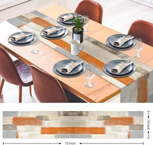 Á hậu bảng màu xanh và màu cam, cổ điển trừu tượng lộn xộn sơn trang trí phòng ăn cho nhà bếp Bàn cà phê gia đình bữa tối kỳ nghỉ - Product Image 5