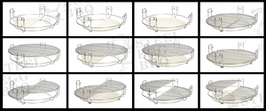 Système de cuisson SEB <span class=keywords><strong>KAMADO</strong></span>/Divise et conquér, pour <span class=keywords><strong>Kamado</strong></span> de 21 pouces, grillage d'un côté, fumoir de l'autre, créez un <span class=keywords><strong>barbecue</strong></span> à 2 zones - Product Image 4