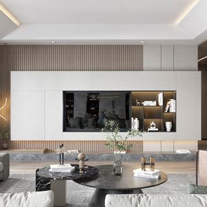 SANTOPOVA <b>Tv</b> Stand Wood Cabinet Wooden Living Room Wall Units <b>Fireplace</b> Modern Furniture <b>Tv</b> Stands Cabinet - Product Image 3