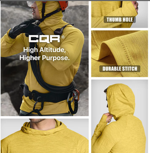 Haut de protection solaire personnalisé à manches longues pour homme, imprimé par sublimation, séchage rapide, pour la pêche sportive et la natation, avec capuche - Product Image 3