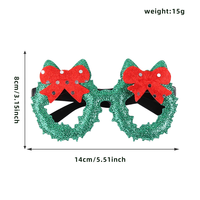Lunettes de fête de Noël à paillettes dorées en forme de bois de cerf, lunettes fantaisie en forme de cornes de renne pour les réunions de famille de Noël et les cabines photo de vacances