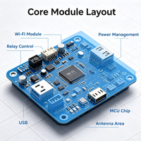 Module Wi-Fi pour prise intelligente V1.0, carte PCBA avec système d'exploitation Tuya, contrôle à distance, minuterie, surveillance de la consommation d'énergie pour maison intelligente