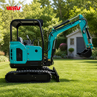 Mini-excavatrice hydraulique de 1,6 tonne pour usage domestique, fabriquée en Chine, certifiée CE EPA, capacité de 1 à 5 tonnes, pour travaux de terrassement.