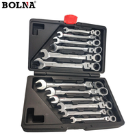 Set 12pcs Kunci Pas Ratchet Serbaguna Kepala Dapat Digeser dan Tetap, Kunci Torx, Kunci Pas Tangan, Perkakas Reparasi Mesin Cepat, Kunci Pas Otomatis