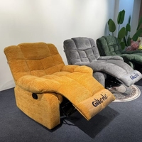 Fauteuil inclinable manuel en tissu doux, canapé inclinable individuel pour la maison, salon, meubles J42