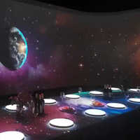 Table de cartographie à projection interactive pour restaurant immersif Hologramme 3D Lumières de salle en métal pour l'intérieur Expérience culinaire