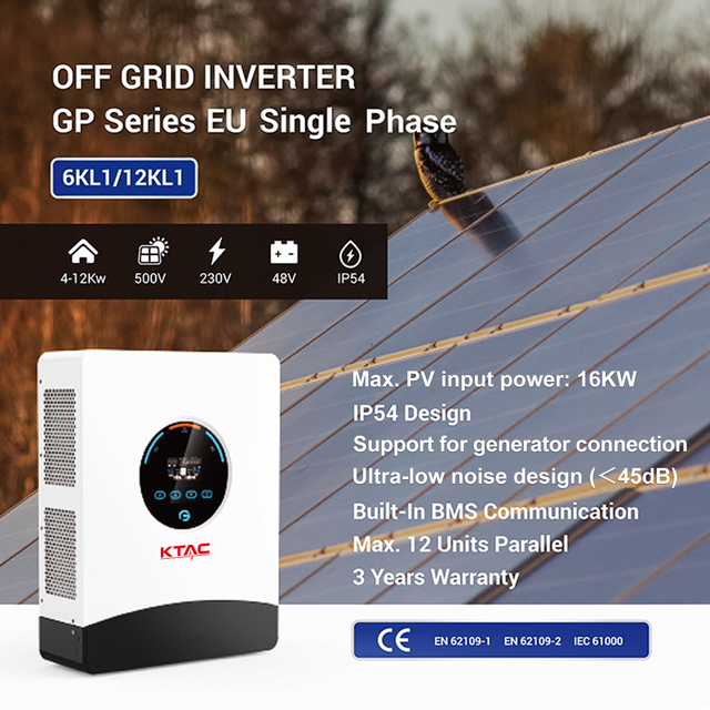 off Grid Solar Hybrid Inverters 12kw Parallel 48V to 220V for Home Use Energy Storage System