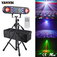 Barra de Luces LED Portátil 7 en 1 para Fiestas con Soporte de Trípode, Luces RGB Activadas por Sonido, Efecto DJ Disco para Fiestas en Casa, Club, Bodas