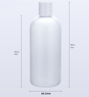 Bouteille de 500 ml en plastique ABS dépoli anti-déversement pour hydrolat et tonique, avec bouchon à vis Flexiloop, pour démaquillant et cosmétiques, rechargeable, impression sérigraphique
