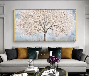 Handmade Wall Art Modern Lucky Tree Oil Painting For Living Room Decoration