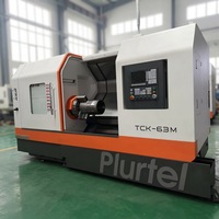 Tournage horizontal CNC 3 axes robuste TCK63M-1500, nouveau modèle à banc incliné, axes Y et C