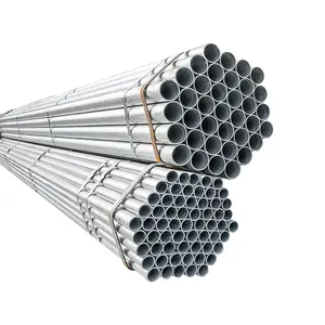 Vente en gros de tubes en acier rond galvanisé sans soudure gi à chaud ASTM A106 Sch 40 ERW GI Iron Tube