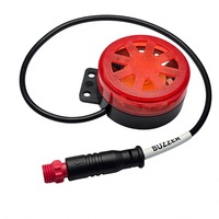 Buzzer piézoélectrique actif 24V DC à alimentation interne C4220-2430PW100 42x20mm IP67 étanche 100dB 3000Hz Alarme intermittente avec support