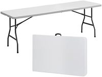 Table pliante d'extérieur robuste et légère pour événements, 10 places, blanche et noire, pour la restauration