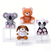 Jouets en peluche personnalisés avec logo, animaux sauvages, lion, tigre, léopard, paresseux, avec t-shirt, vente en gros de peluches douces