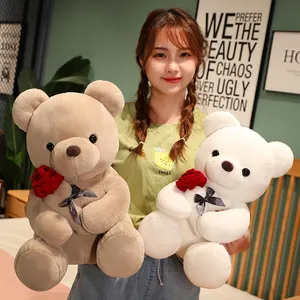 Hadiah Valentine Lucu Boneka Mainan Hewan Mewah Beruang Teddy Mawar