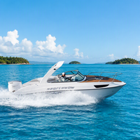 Bateau à moteur de luxe de 7,3 m (24 pieds) avec cabine en fibre de verre, type moteur hors-bord, bateau de pêche, mini-yacht