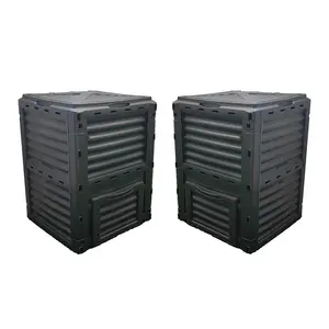 Custom Color Black Green Yellow Large Outdoor Apartment Worm Square Plastic Garden Compost Composting Bin