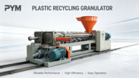 Granulateur mobile à double étage pour recyclage plastique 500 kg/h, extrudeuse PE PP avec base coulissante