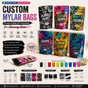 Bolsas de Mylar Personalizables con Diseño de Grafiti en Varios Colores, Bolsas Resistentes con Impresión Personalizada - Product Image 1