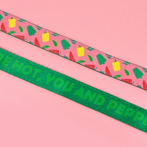 Luxus dekorative gedruckte Muster Haustier Hund Halskette Low MOQ Beliebte Valentinstag Geschenk aus Polyester Kragen - Product Image 4